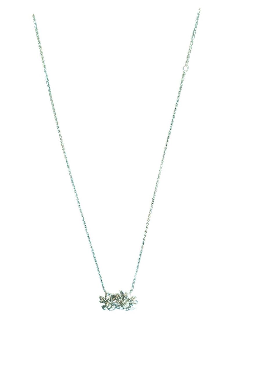 Silpada Sunflower Steps Sterling Silver Double Flower Necklace 18 BNIB